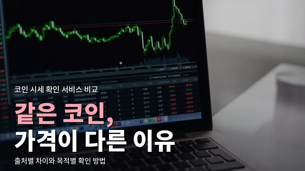 노트북 화면에 표시된 시세 차트